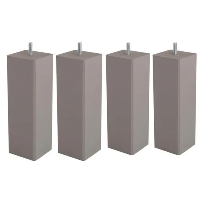 JEU DE 4 PIEDS CARRÉS H20 S6.8 - TAUPE - Image 1