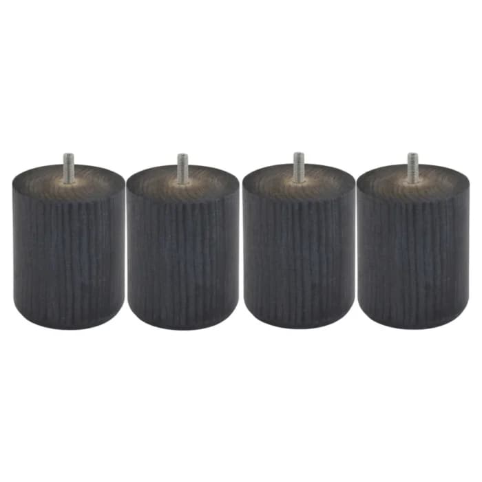 JEU DE 4 PIEDS CYLINDRIQUES H10 D8 - ANTHRACITE - Image 1