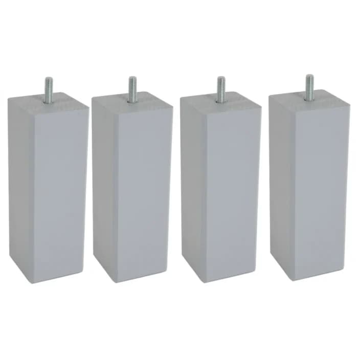JEU DE 4 PIEDS CARRÉS H17 S5.8 - GRIS - Image 1