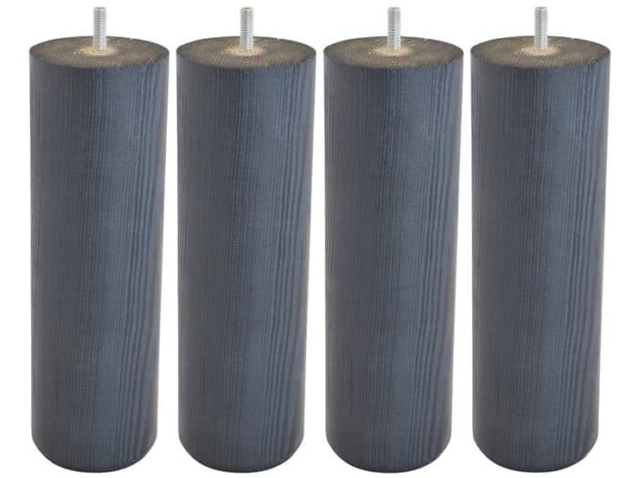 JEU DE 4 PIEDS CYLINDRIQUES H25 D8 - ANTHRACITE - Image 2