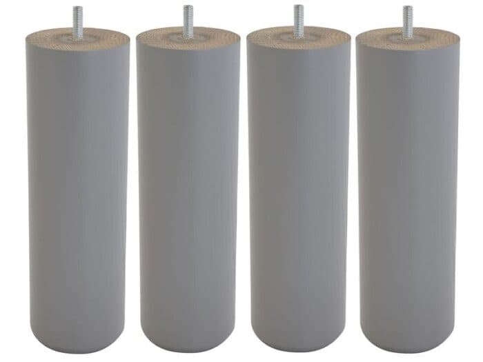 JEU DE 4 PIEDS CYLINDRIQUES H25 D8 - CHÊNE MAT - Image 2