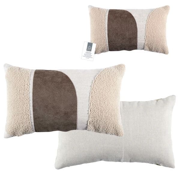 COUSSIN 30 X 50 CM - BEIGE ET CRÈME - Image 2