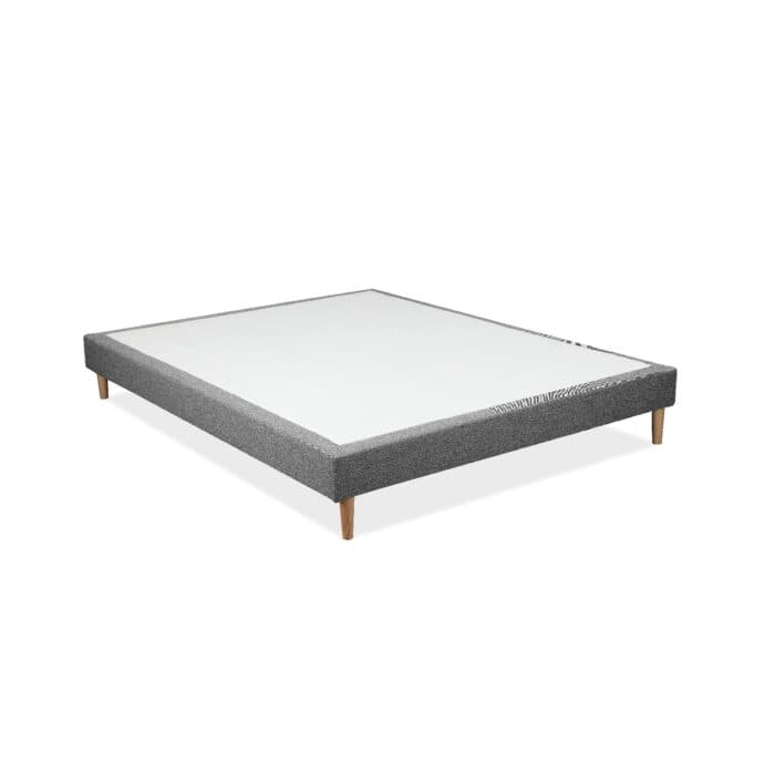 SOMMIER 140 X 190 CM AVEC PIEDS - GRIS - Image 2