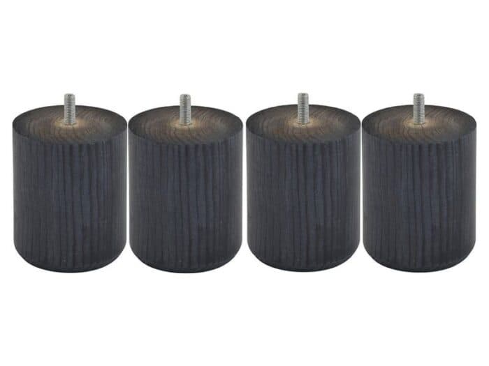 JEU DE 4 PIEDS CYLINDRIQUES H10 D8 - ANTHRACITE - Image 2