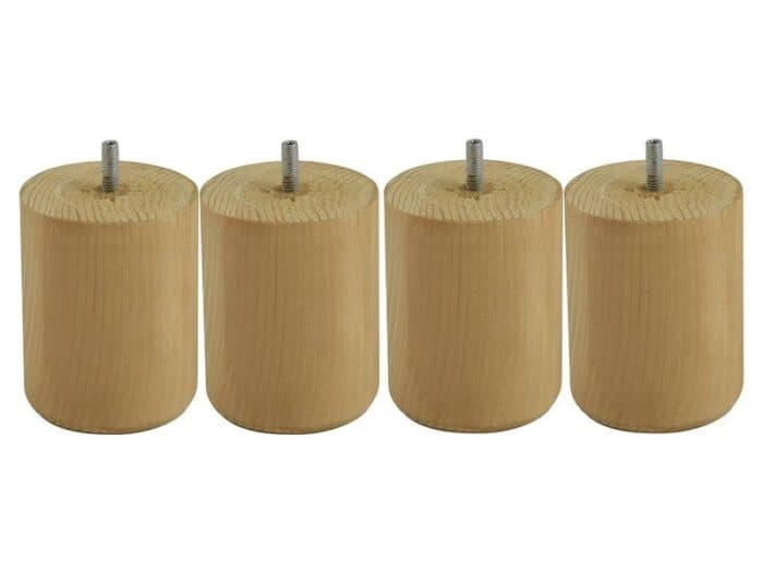 JEU DE 4 PIEDS CYLINDRIQUES H10 D8 - CHÊNE - Image 2
