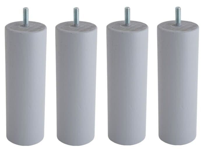 JEU DE 4 PIEDS CYLINDRIQUES H17 D5.8 - GRIS - Image 2