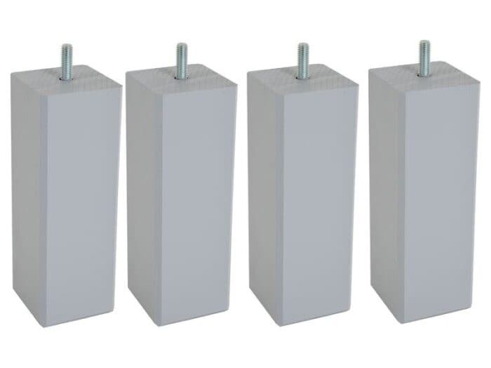 JEU DE 4 PIEDS CARRÉS H17 S5.8 - GRIS - Image 2