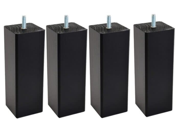 JEU DE 4 PIEDS CARRÉS H17 S5.8 - NOIR - Image 2