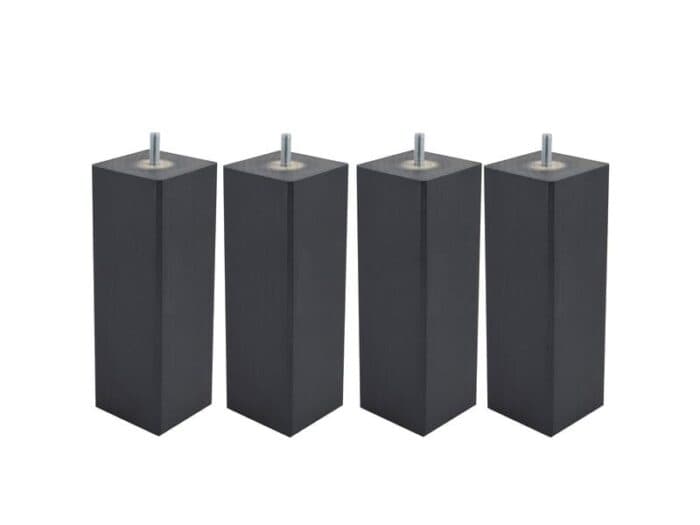 JEU DE 4 PIEDS CARRÉS H25 S8 - ANTHRACITE - Image 2