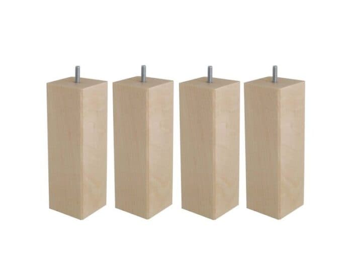 JEU DE 4 PIEDS CARRÉS H25 S8 - CHÊNE - Image 2