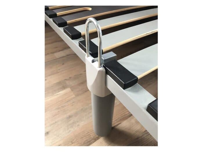 JEU DE 4 PIEDS PLASTIQUE H6 D7 - GRIS (KIT CADRE À LATTES) - Image 2