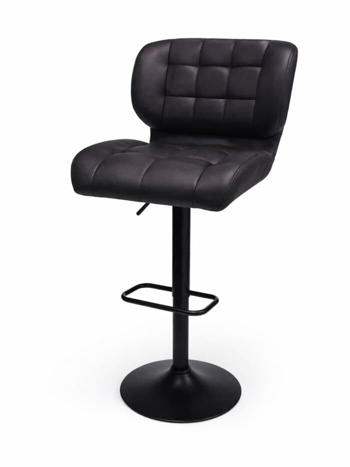 TABOURET BAR  PU - GRIS FONCE - Image 2