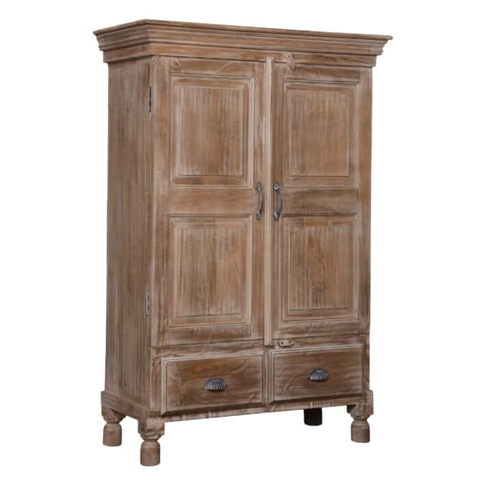 ARMOIRE 2 PORTES / 2 TIROIRS - BOIS DE MANGUIER - Image 2