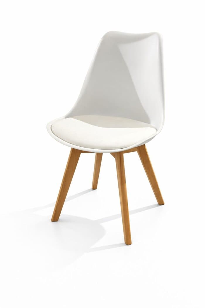 CHAISE SCANDINAVE EN BOIS - BLANC - Image 2