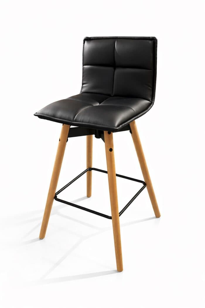 TABOURET DE BAR - NOIR - Image 2