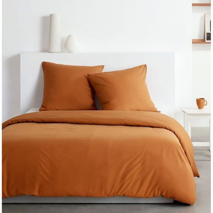 PARURE HOUSSE DE COUETTE 260 X 240 CM - CARAMEL - Image 2