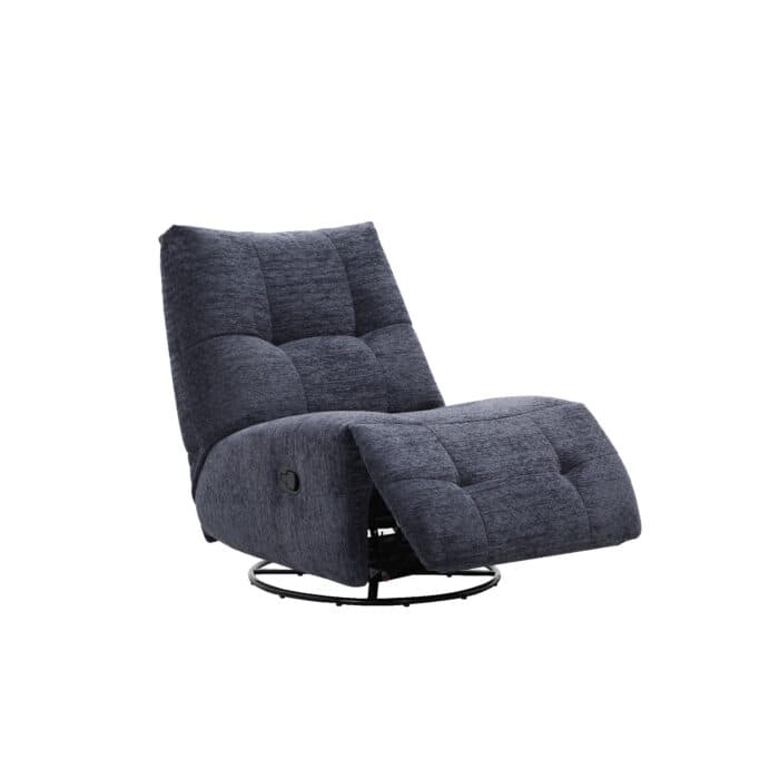 FAUTEUIL RELAX PIVOTANT EN TISSU - BLEU - Image 2