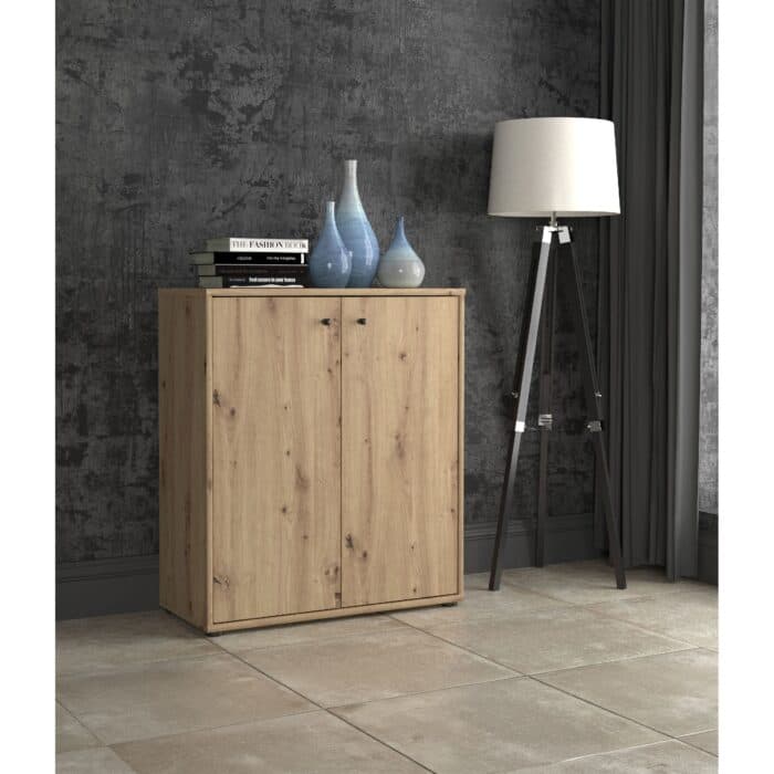 COMMODE 2 PORTES - CHENE ARTISANAL - Image 2