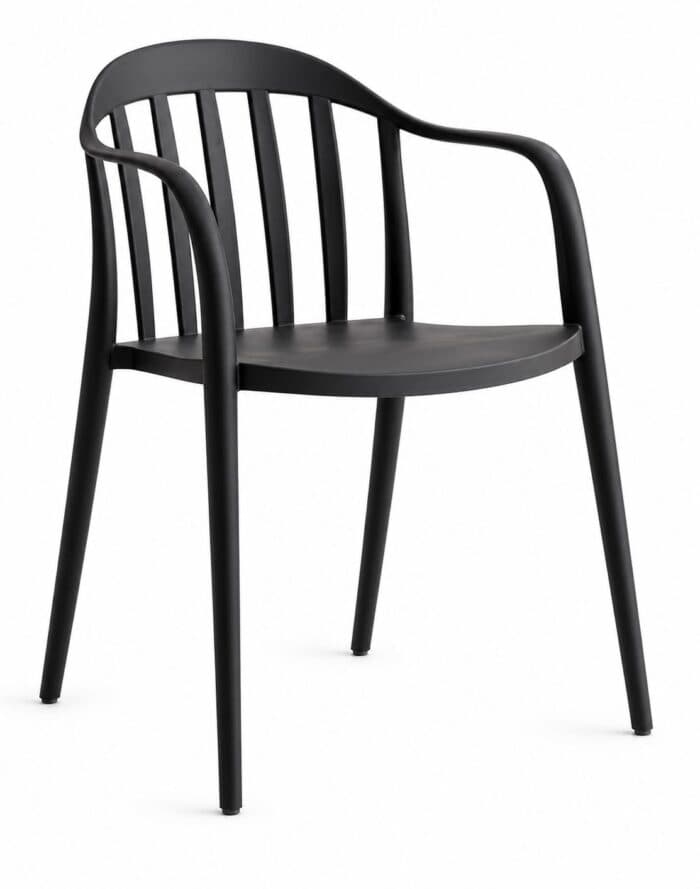CHAISE DE JARDIN EN POLYPROPYLÈNE - NOIR - Image 2