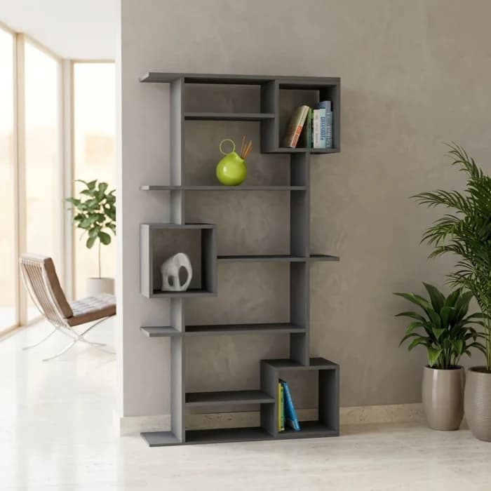 BIBLIOTHEQUE 9 CASES -  ANTRHACITE - Image 1