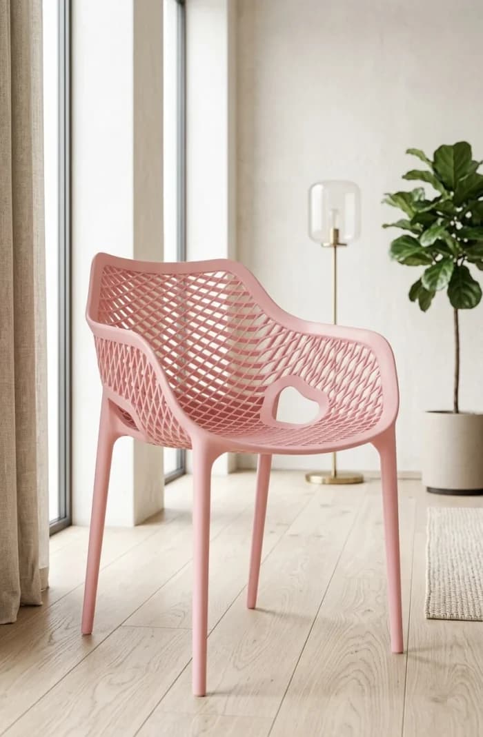 CHAISE PLASTIQUE - ROSE - Image 1