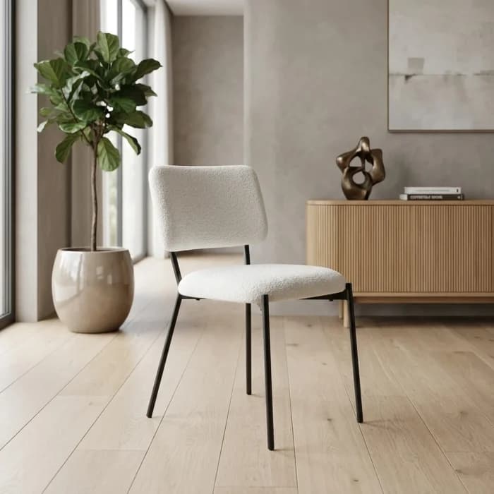 CHAISE TISSU - BLANC - Image 1