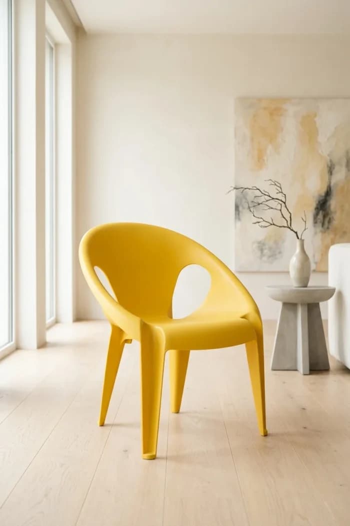 CHAISE EN POLYPROPYLÈNE - JAUNE - Image 1