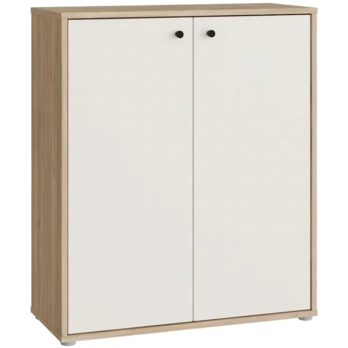 COMMODE 2 PORTES - CHENE MAUVELLA &amp; SABLE - Image 1