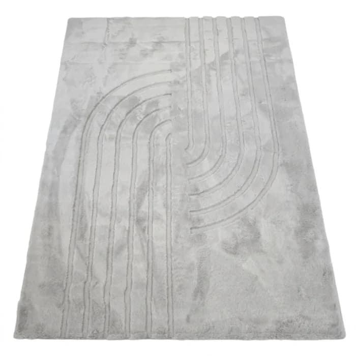 TAPIS 160X230 CM EN POLYPROPYLÈNE - GRIS - Image 1