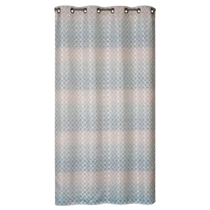 RIDEAU EN POLYESTER - BLEU CANARD - Image 1