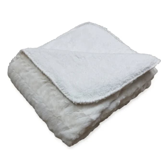 PLAID 180 X 230 CM - BLANC - Image 1
