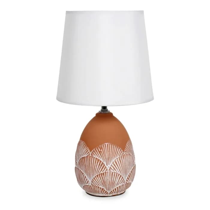 LAMPE DE TABLE EN CÉRAMIQUE - TERRACOTTA ET BLANC - Image 1