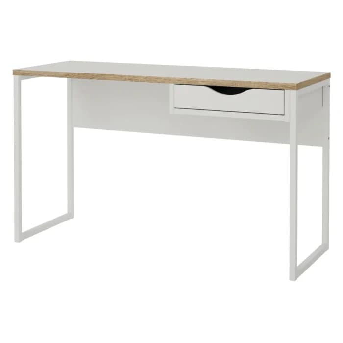 BUREAU 1 TIROIR - BLANC MAT - Image 1