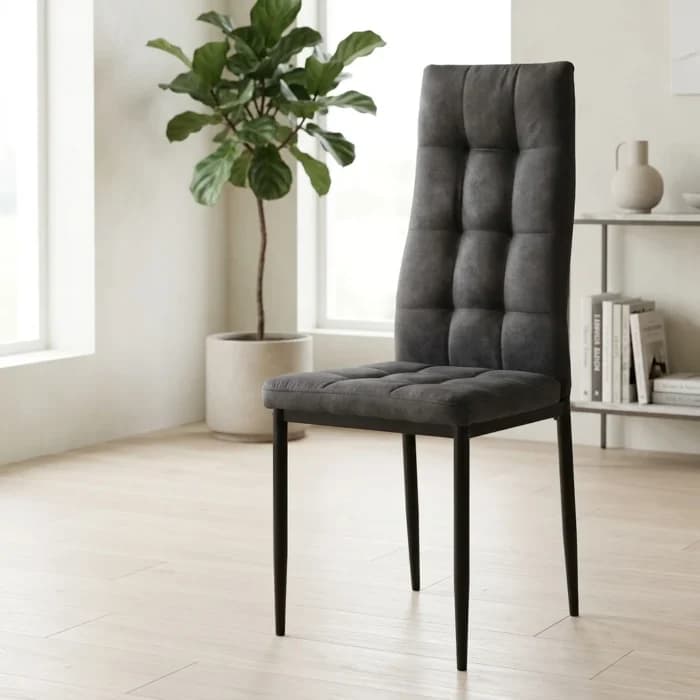 CHAISE EN TISSUS - GRIS - Image 1