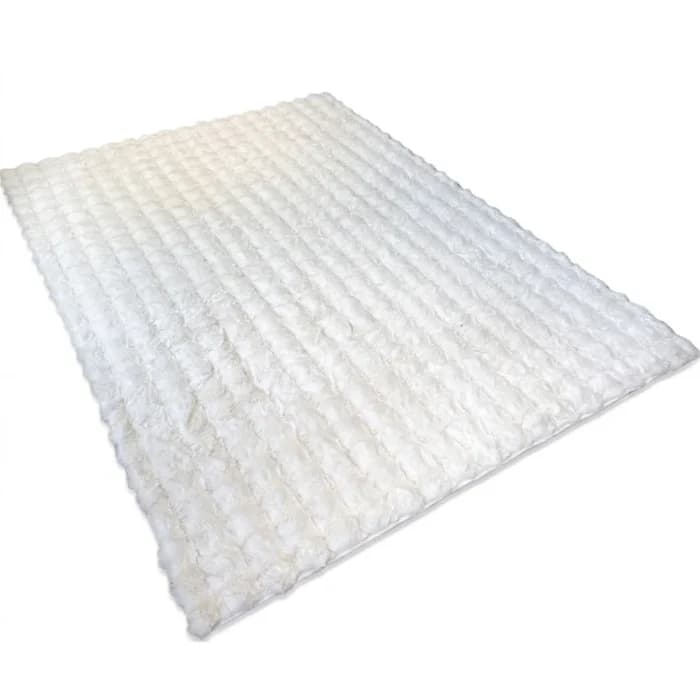TAPIS RECTANGLE BUBBLE - BLANC - Image 1