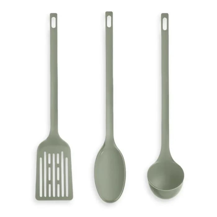 LOT DE 3 USTENSILES DE CUISINE SILICONE - VERT