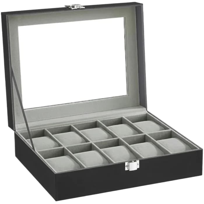 BOÎTE À MONTRE 25X20X7,5 CM - NOIR - Image 1