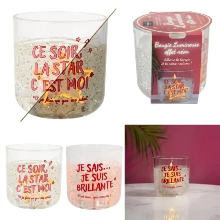 BOUGIE LUMINEUSE NÉON PARFUMÉE - GIRL POWER - Image 1