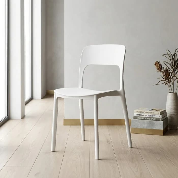 CHAISE PLASTIQUE - BLANC - Image 1
