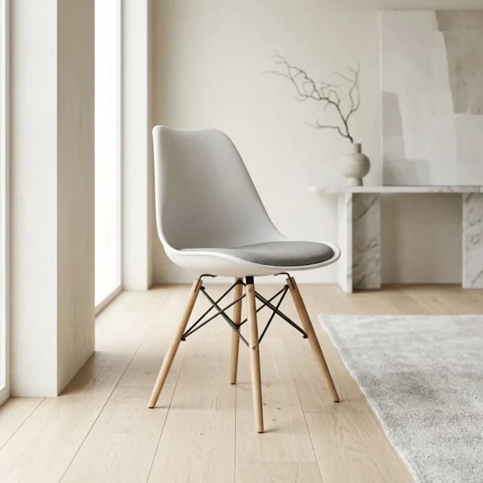 CHAISE SCANDINAVE - BLANC - Image 1