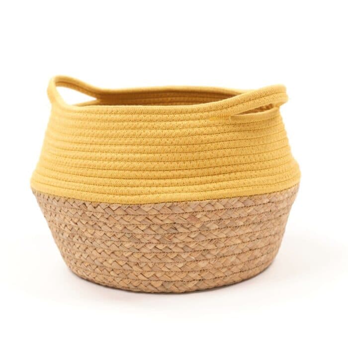 PANIER ROND 27X23 CM - OCRE - Image 2