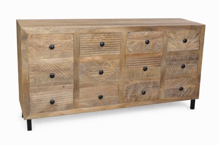 COMMODE 12 TIROIRS - BOIS DE MANGUIER - Image 2