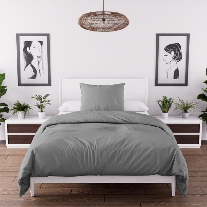 PARURE DE LIT 140 X 200 CM - GRIS - Image 2