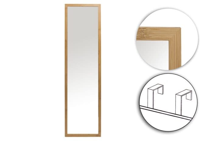 MIROIR PORTE AVEC CROCHETS ET CADRE - Image 2
