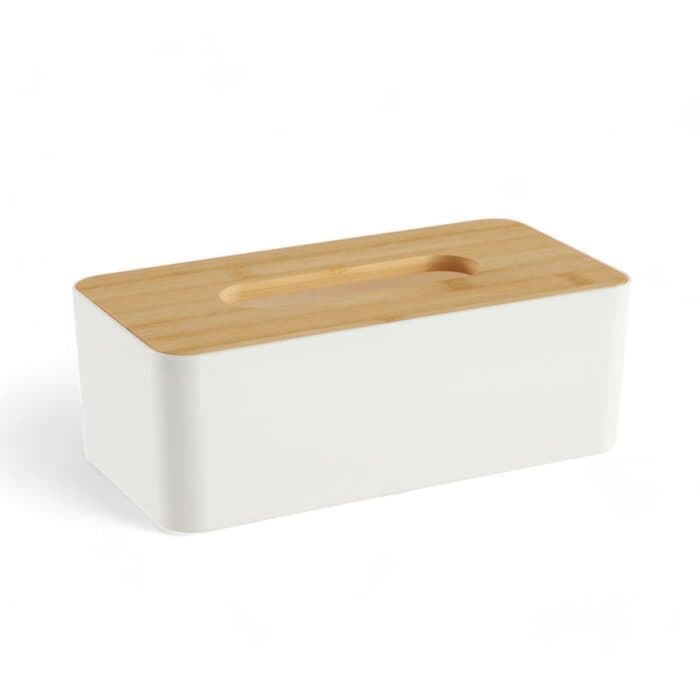 BOÎTE À MOUCHOIRS BAMBOU - BLANC - Image 2
