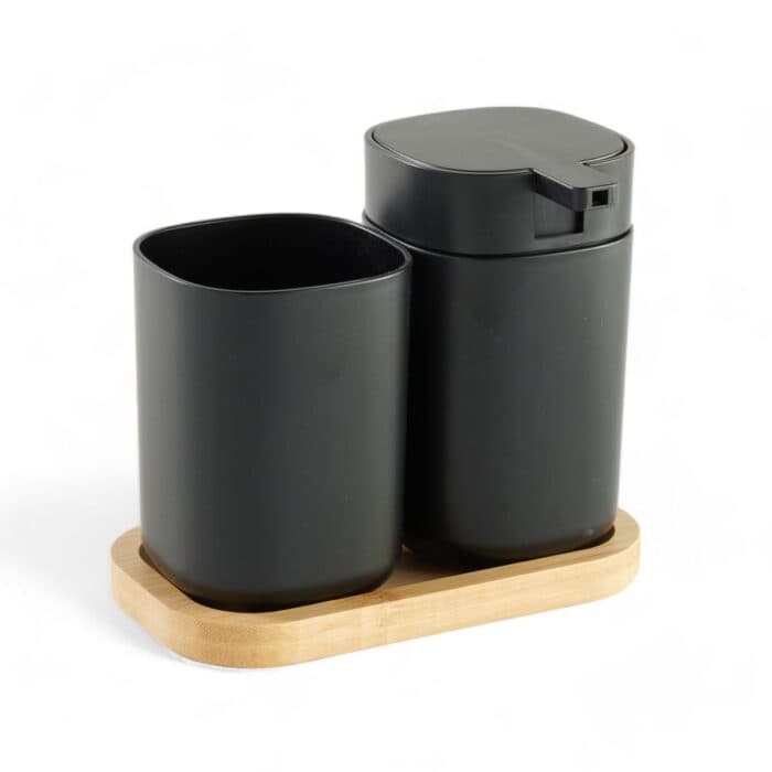 SET ACCESSOIRES SALLE DE BAIN - NOIR - Image 2