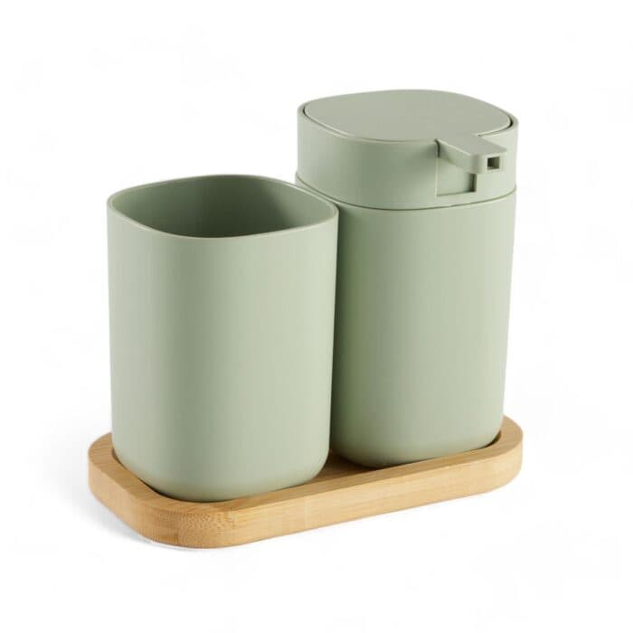 SET ACCESSOIRES SALLE DE BAIN - VERT - Image 2