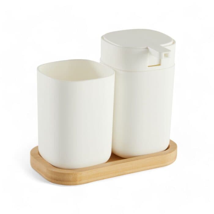 SET ACCESSOIRES SALLE DE BAIN - BLANC - Image 2