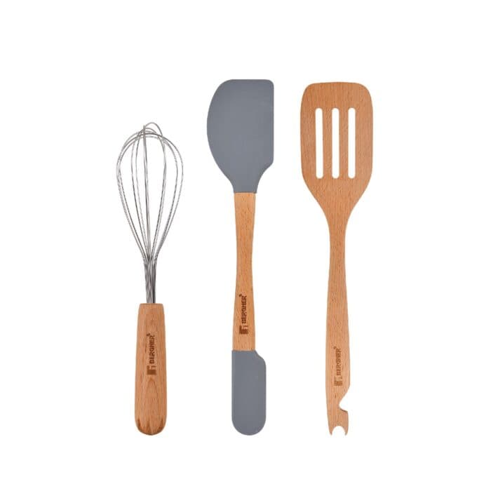 LOT DE 3 USTENSILES DE CUISINE - BOIS - Image 2