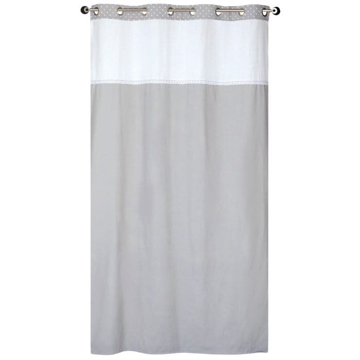 RIDEAU 140 X 240 CM EN 65% POLYESTER - 35% COTON - GRIS - Image 2